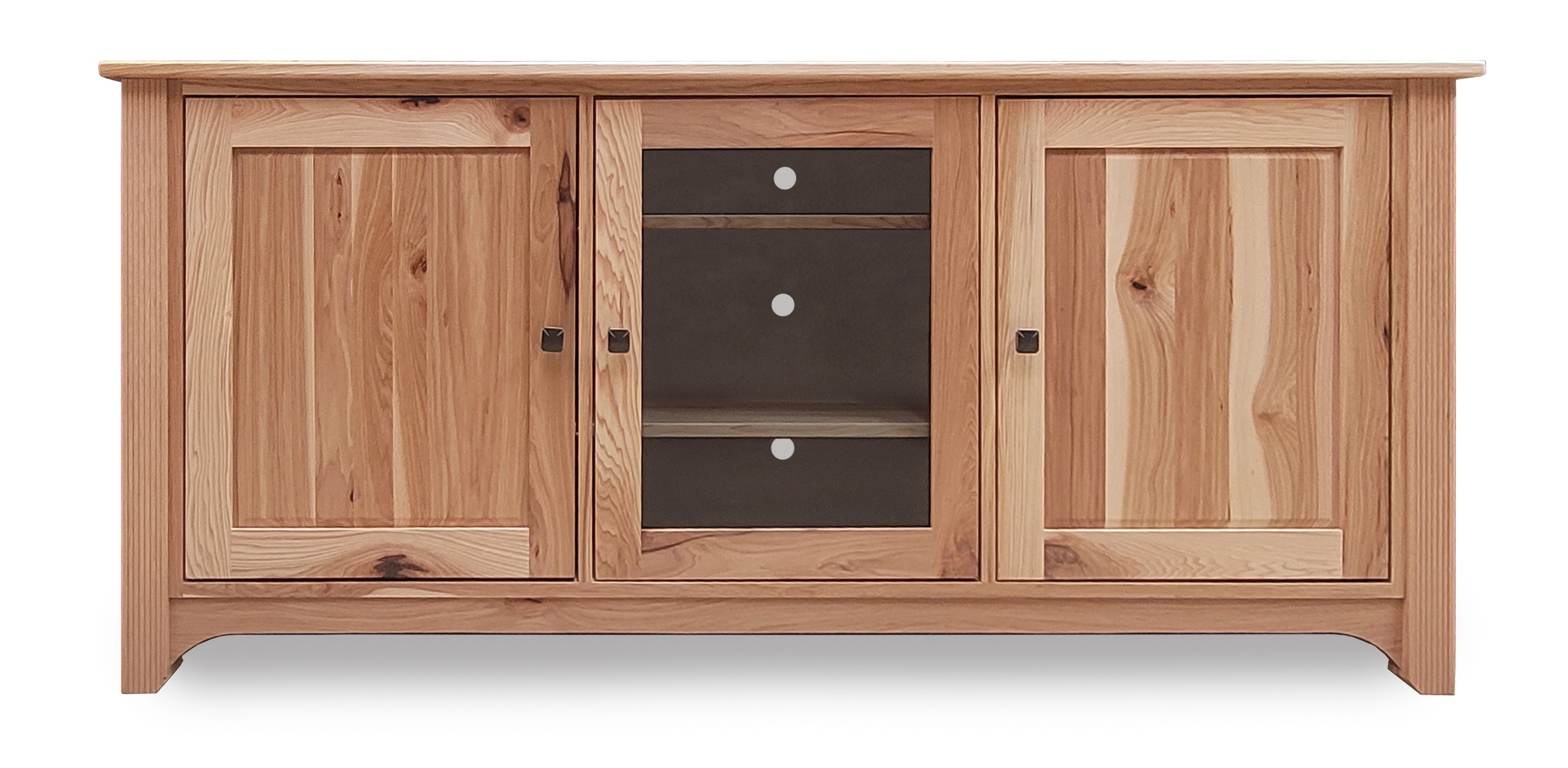 Y&T Woodcraft Windham Hickory 70-inch 3-Door TV Console is